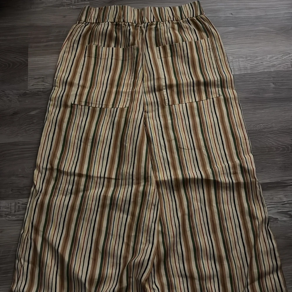 NWT! Banana Republic The Pull-On Wide-Leg Ankle Pant In Linen 🩷 875436 M TALL
